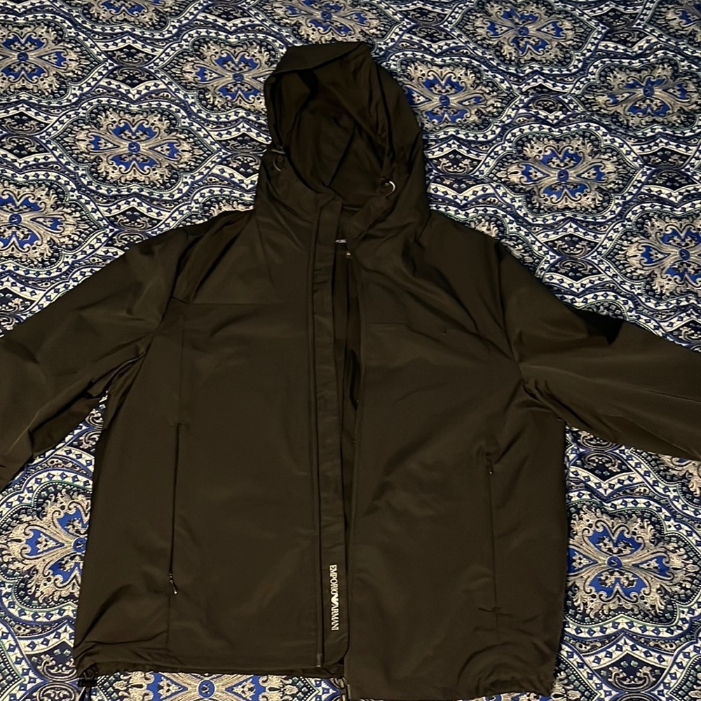 Black Emporio Armani nylon jacket